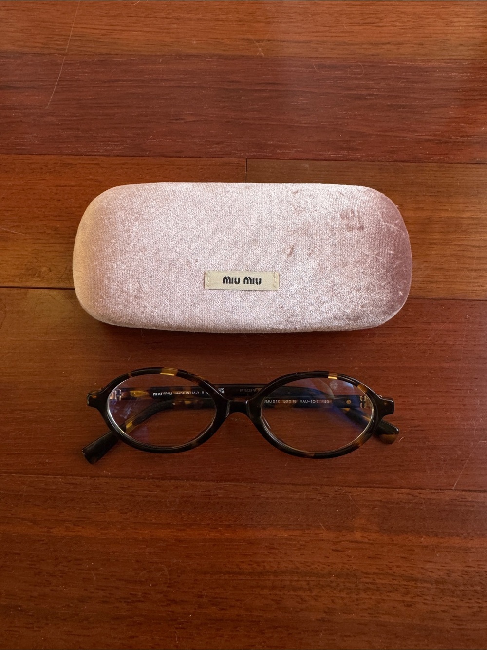 Miu Miu MU 01XV Frame Glasses in Honey Havana  brown Tortoise